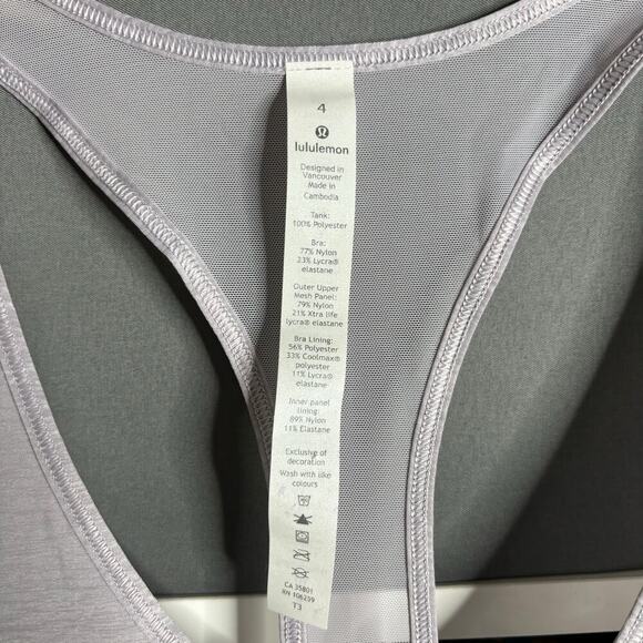 Lululemon Twist Around Tank Iced Iris Size 4 - Picture 6 of 6